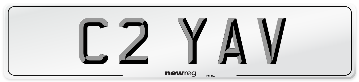 C2 YAV Number Plate from New Reg
